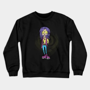 Rock teenager girl Crewneck Sweatshirt